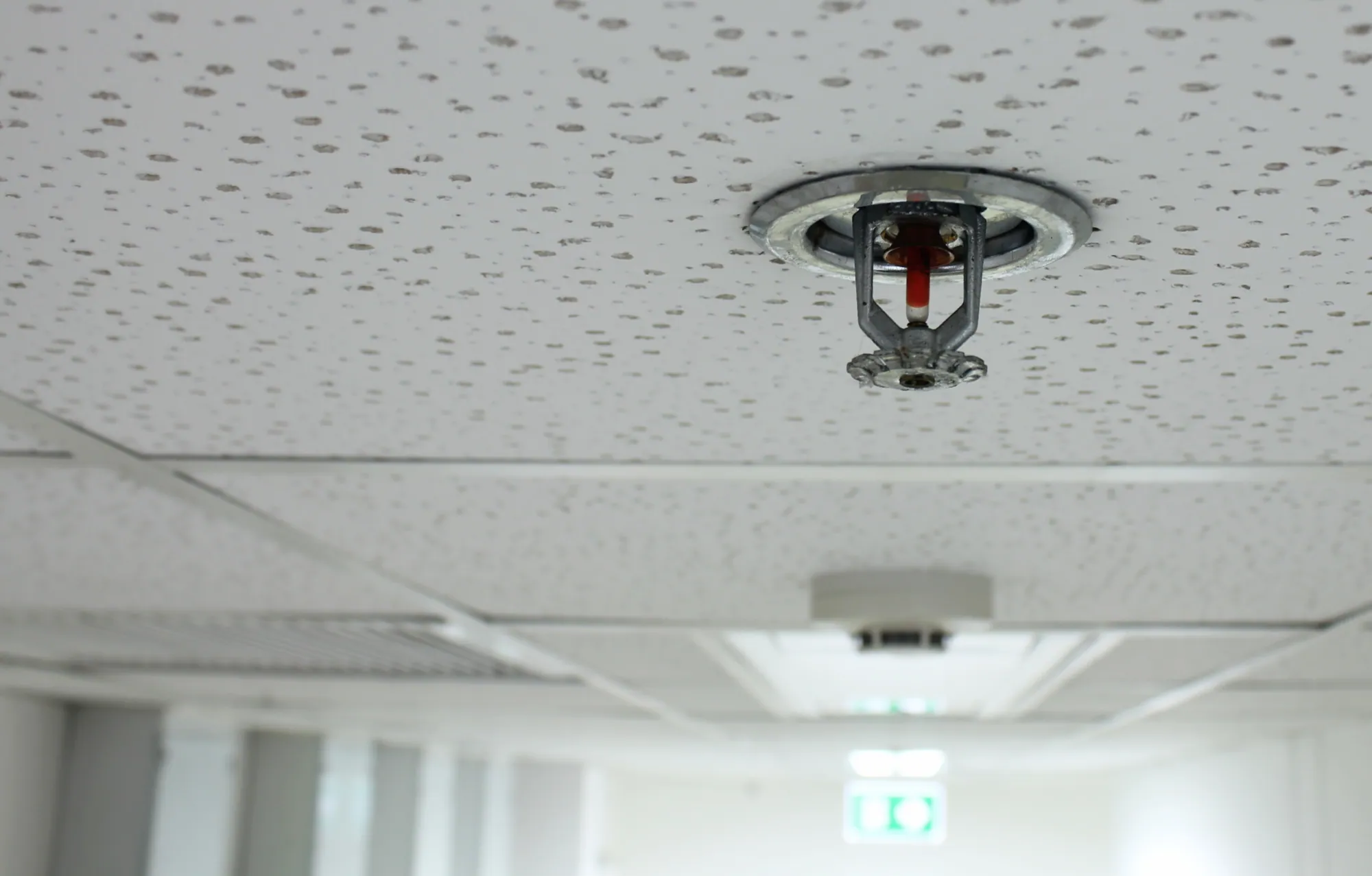 Installed commercial fire sprinkler system